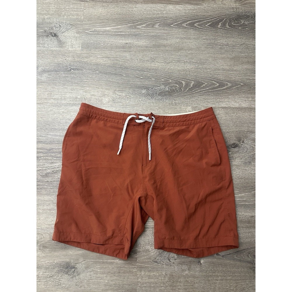 Wellen Men's Shorts Size 38 Performance Swim Shorts Orange